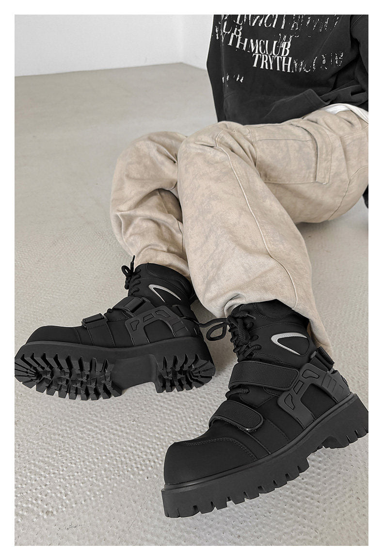 Velcro Martin Deconstructed Motorcycle Boots