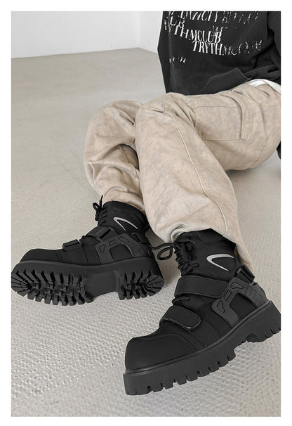 Velcro Martin Deconstructed Motorcycle Boots