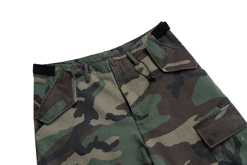 CWHAT American-style multi-pocket detachable two-way workwear casual loose camouflage pants; VIBE wide-leg paratrooper pants.