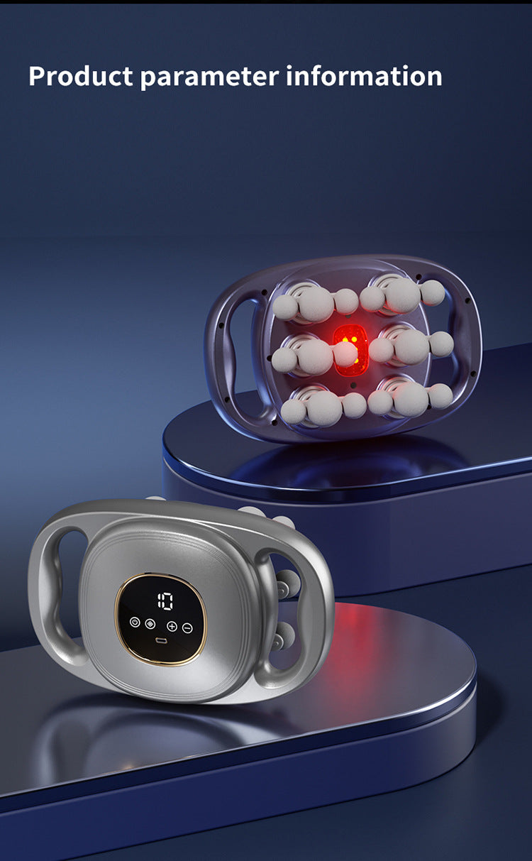 Cross-border multi-head fascia gun for back, waist, and hand vibration muscle massage, rechargeable fascia massager wholesale