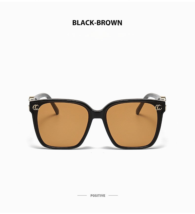 New g home three-color square sunglasses Women's European and American fashion trendy sunglasses ins Internet celebrity same style sunglasses