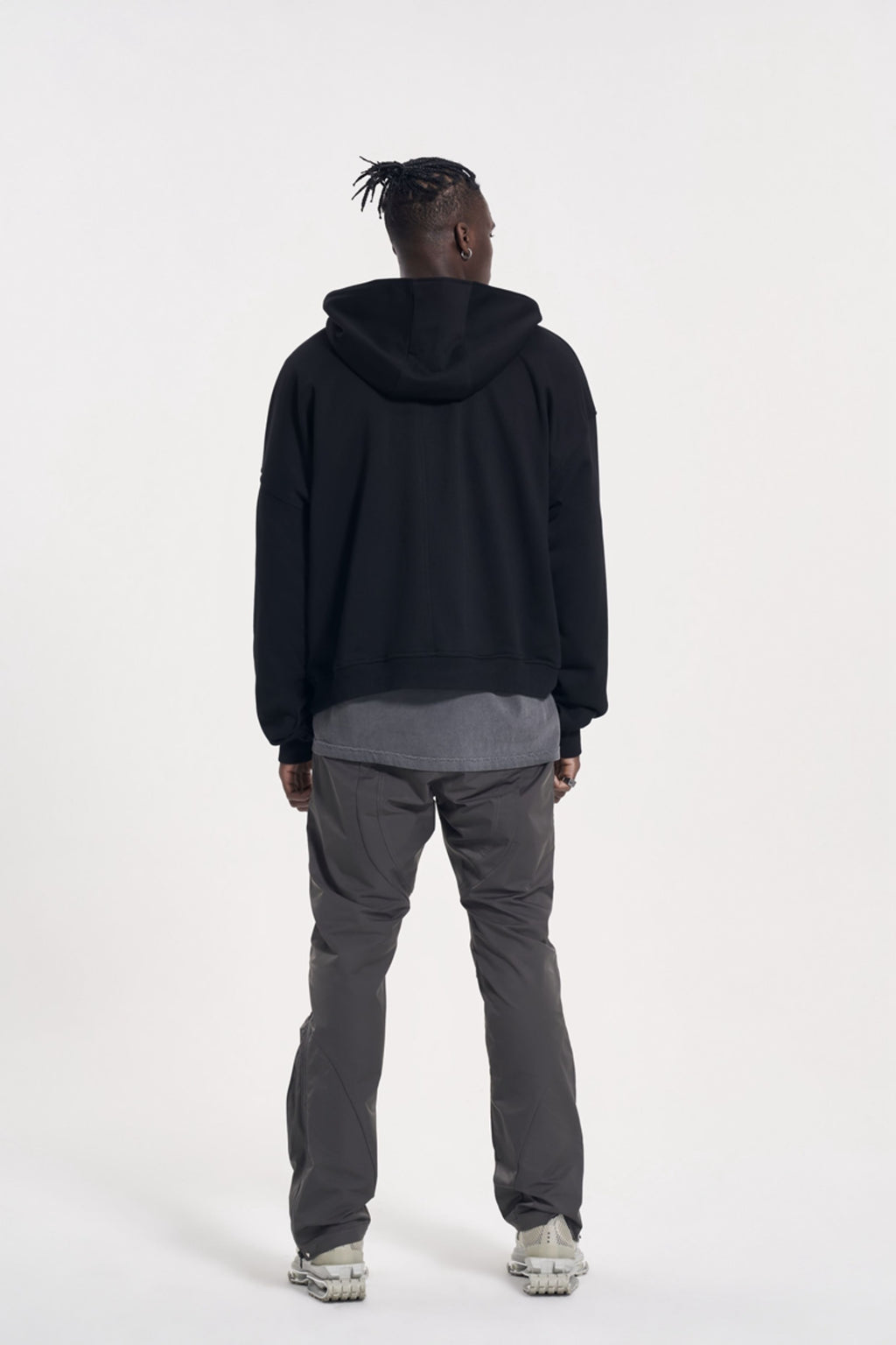 CWHAT High Street Zipper Ice Blue Washed Distressed FAR ARCHIVE Style Hoodie/Men's Base Layer 144