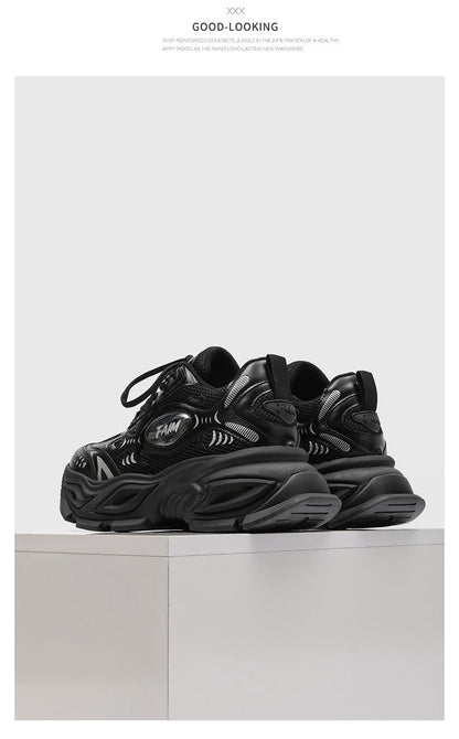 New Liquid Silver Red Dad Shoes