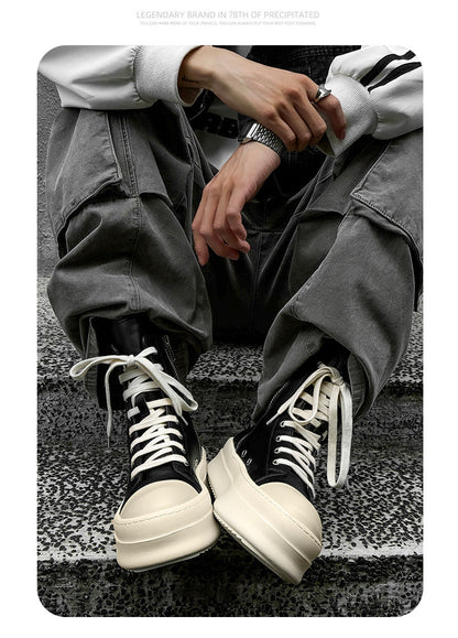 Relaxed  High-Top Zipper Shoe