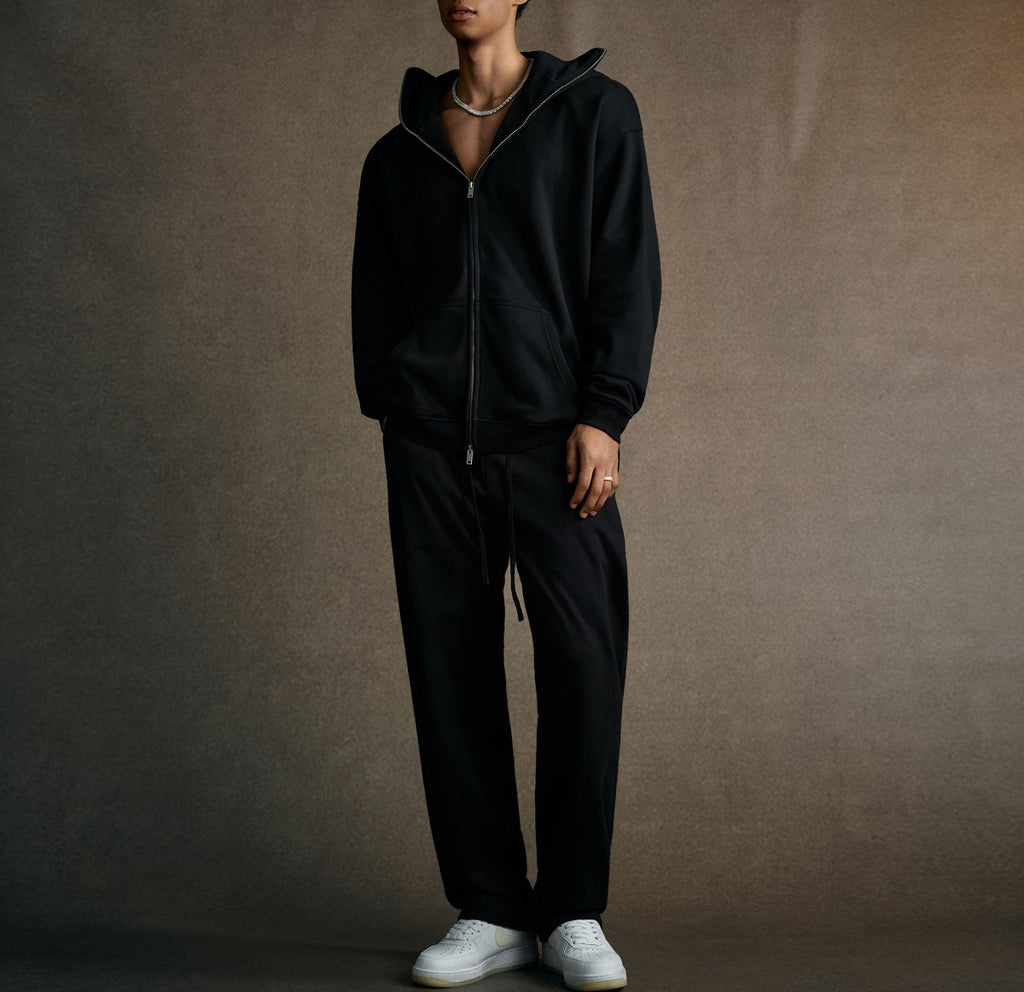 25ss Design Heavyweight Loose Outdoor Windproof Face Mask Hoodie Sweatshirt Fleece Zipper Cardigan Jacket for Men 146