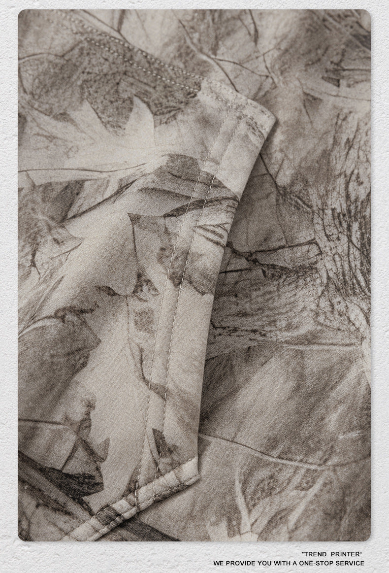 Street Style Chic Winter European and American Style Camouflage Embroidered Fleece-Lined Hoodie Jacket for Men 177