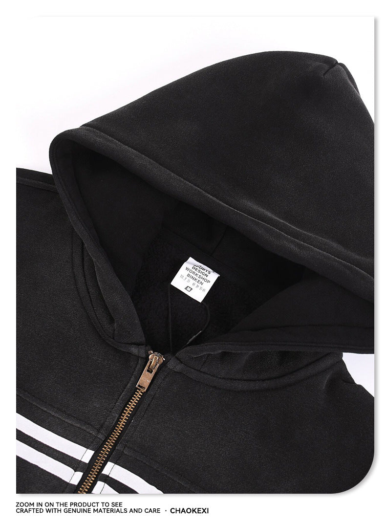 European and American High Street Spray Maliu Color Contrast Ribbon  oversize Sweatpants 108