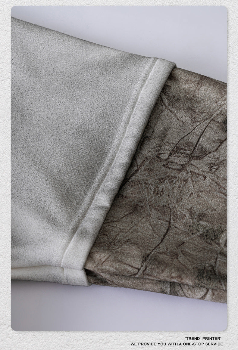 Street Style Chic 2025 American Retro Distressed Color Block Faux Two-Piece Camouflage Hooded Sweatshirt for Men 176