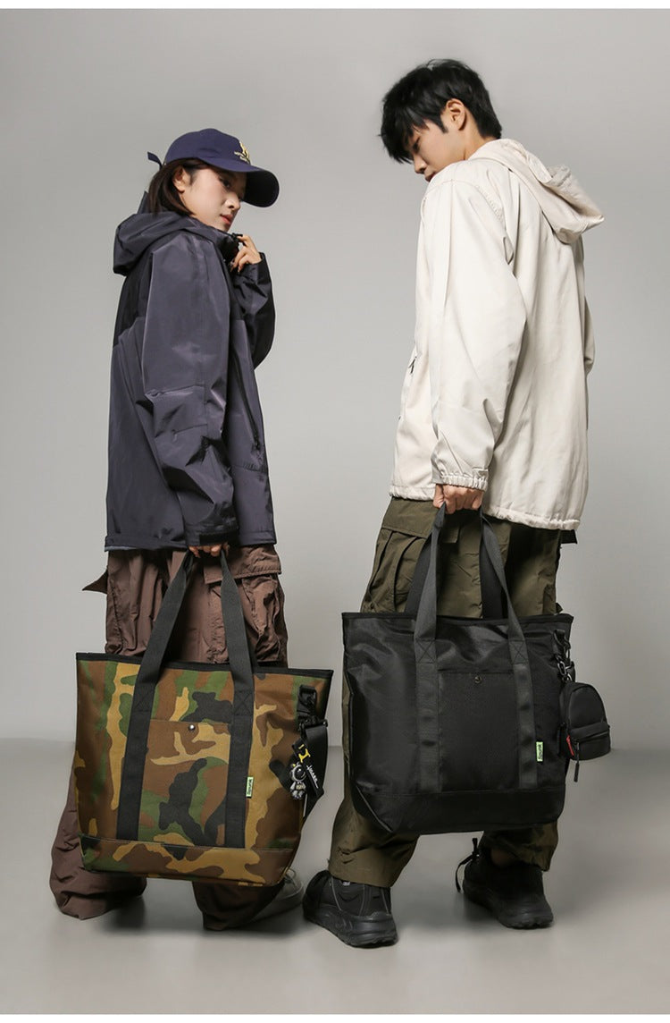 Camouflage Large Capacity Men's Bag 2024 New Commuter Tote Bag Workwear Style Handbag Travel Shoulder Crossbody Bag