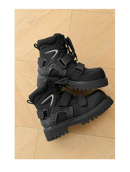 Velcro Martin Deconstructed Motorcycle Boots