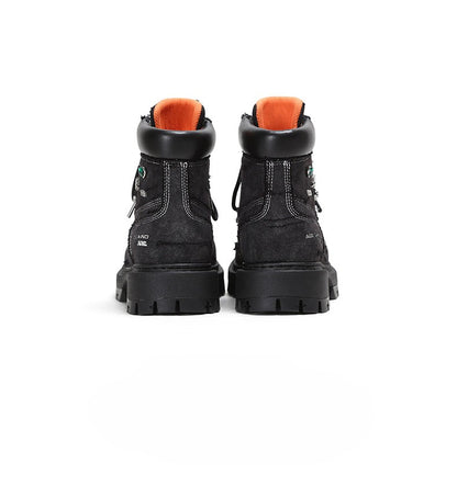 Thick-Soled Martin Boots Washed Denim Work Boots