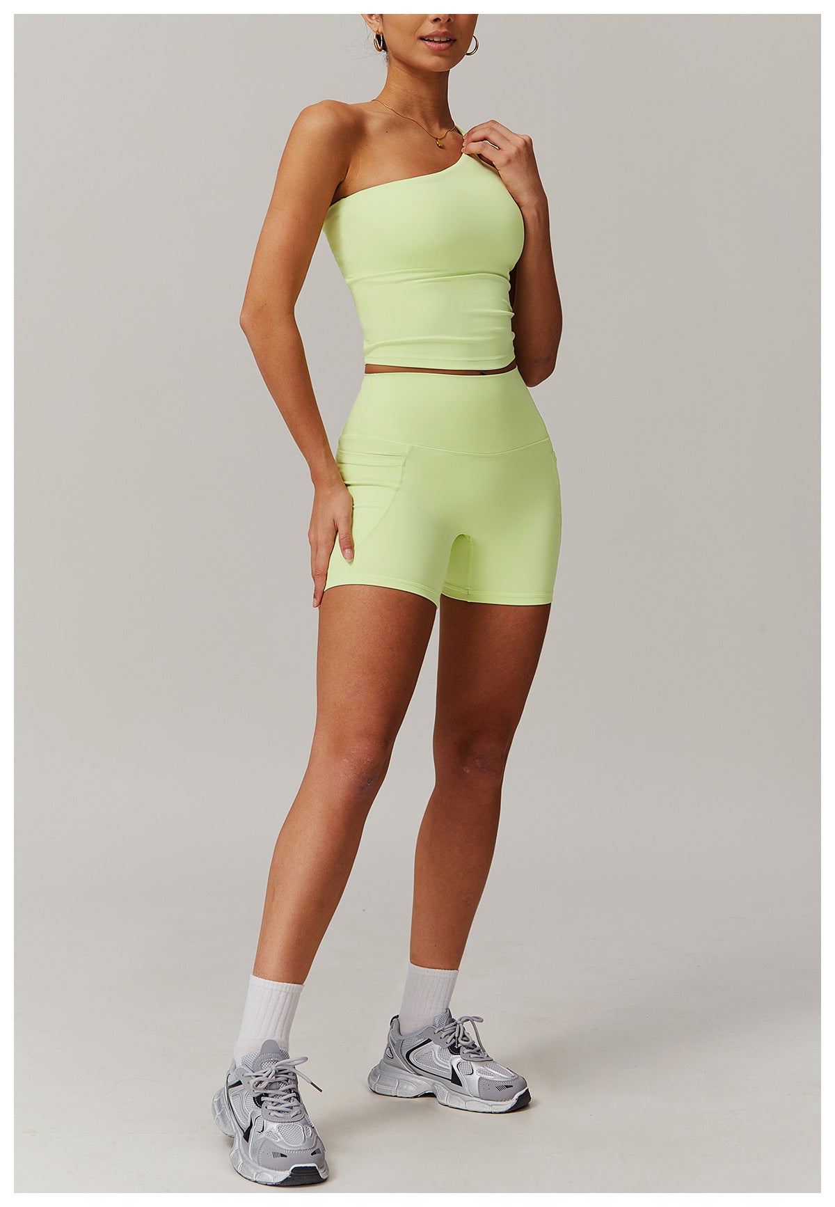 Cross-border cloud-feel quick-drying waist-slimming and comfortable yoga set, casual wear, running and fitness sports set 182