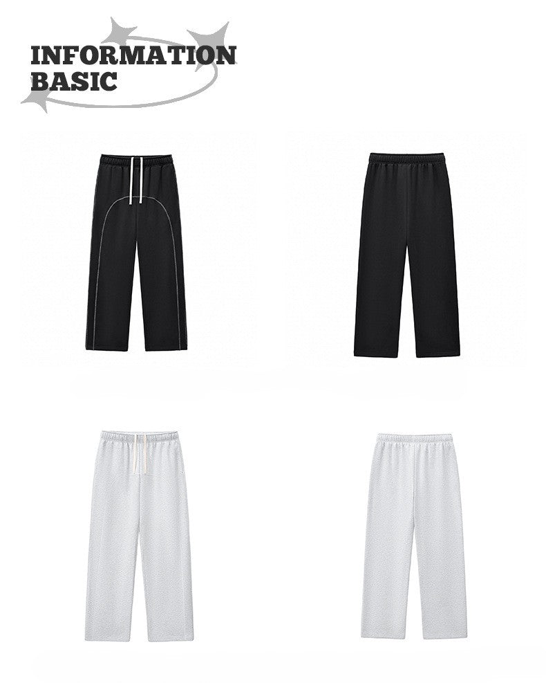 RS Men's Clothing | Cross-border 350G Hasselblad Line Boxy Hoodie Sweatshirt and Sweatpants Set, American Hip Hop Fleece Set 124