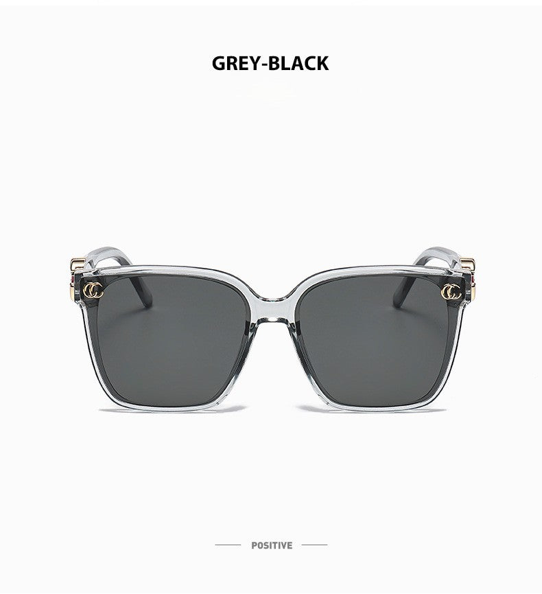 New g home three-color square sunglasses Women's European and American fashion trendy sunglasses ins Internet celebrity same style sunglasses