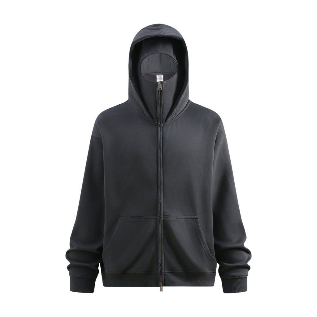 25ss Design Heavyweight Loose Outdoor Windproof Face Mask Hoodie Sweatshirt Fleece Zipper Cardigan Jacket for Men 146