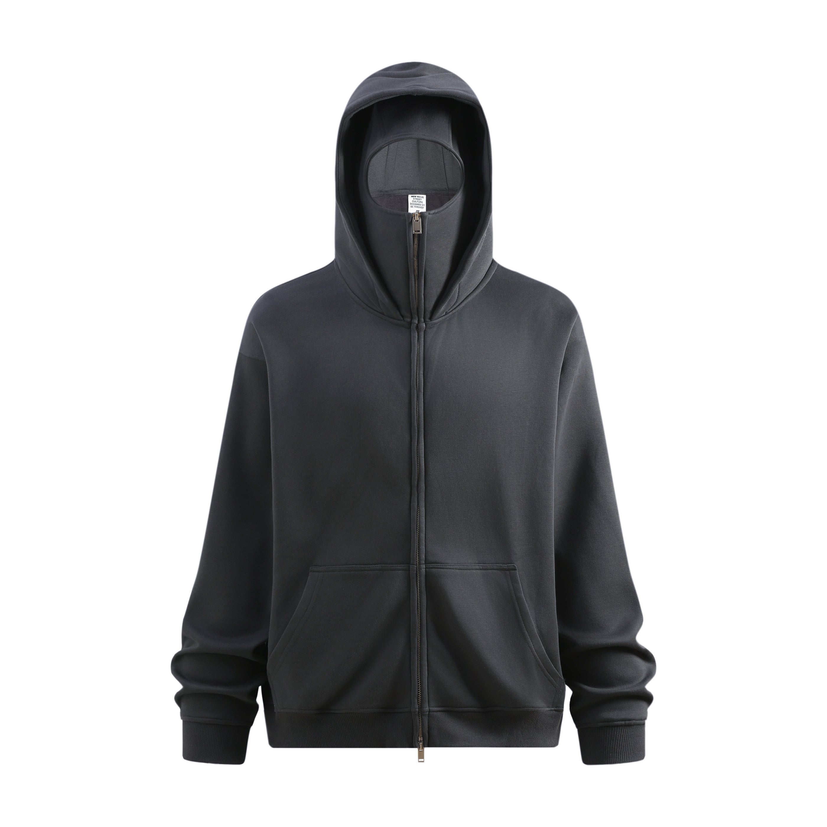 25ss Design Heavyweight Loose Outdoor Windproof Face Mask Hoodie Sweatshirt Fleece Zipper Cardigan Jacket for Men 146