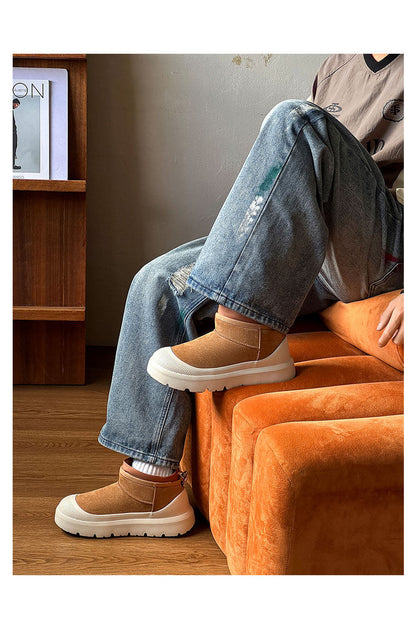 Celebrity-Style Winter Couple Snow Boots, Outdoor Non-Slip, Fleece-Lined Warm