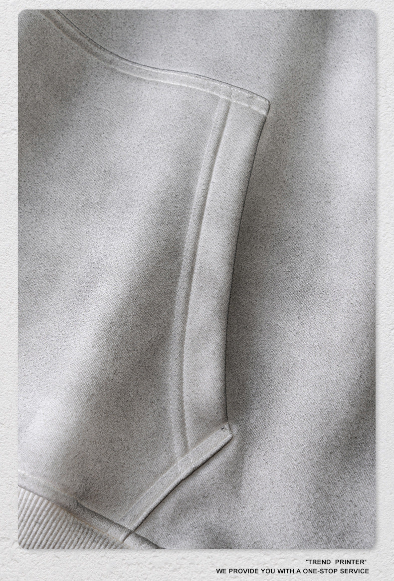 Street Style Chic 2025 American Retro Distressed Color Block Faux Two-Piece Camouflage Hooded Sweatshirt for Men 176