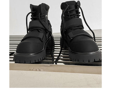 Velcro Martin Deconstructed Motorcycle Boots