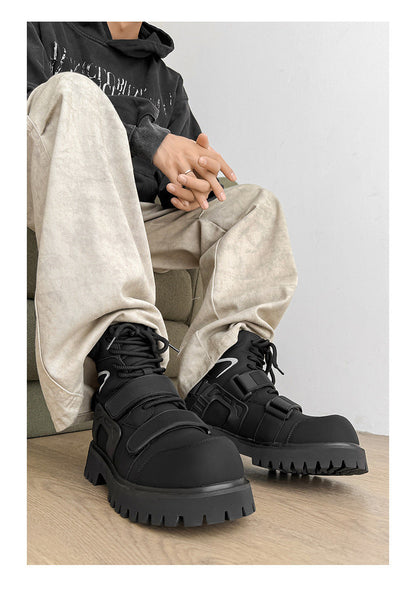 Velcro Martin Deconstructed Motorcycle Boots