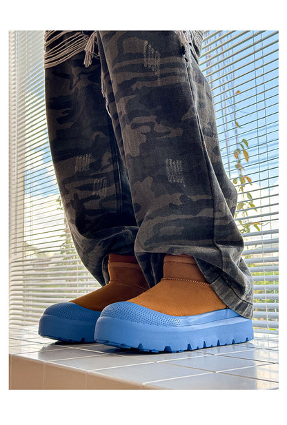 Celebrity-Style Winter Couple Snow Boots, Outdoor Non-Slip, Fleece-Lined Warm