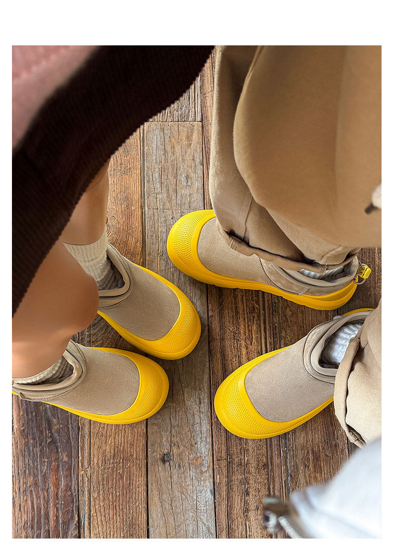 Celebrity-Style Winter Couple Snow Boots, Outdoor Non-Slip, Fleece-Lined Warm