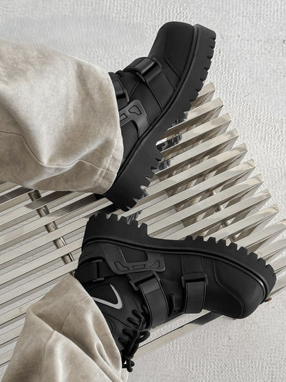 Velcro Martin Deconstructed Motorcycle Boots