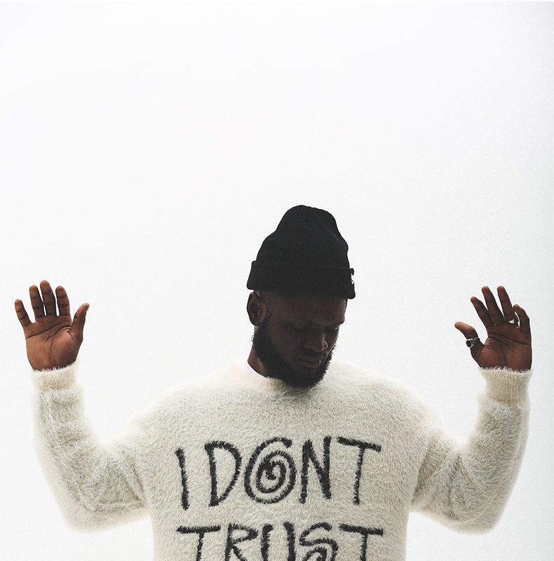 Clearance Sale: UNTILWERICH American Retro Faux Mink Fur Pullover Crew Neck Sweater for Men, Autumn/Winter 142