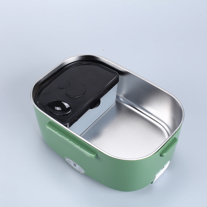 High-power, fast-heating electric lunch box, suitable for both home and car use, stainless steel multi-layer inner liner for insulation.