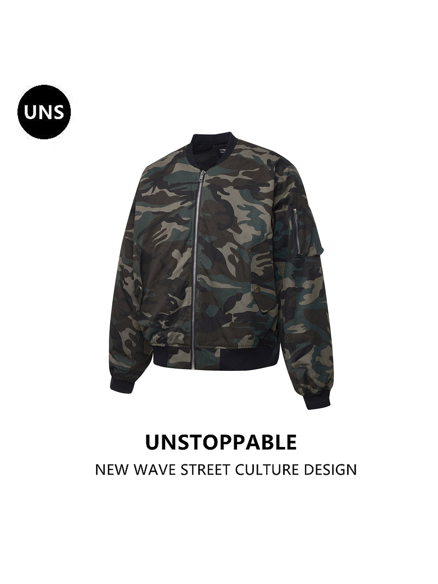 UNS American Heavy Retro Camouflage Flying Suit Jacket Men's and Women's National Fashion Brand Loose Thickened Warm Cotton Coat Jacket 139