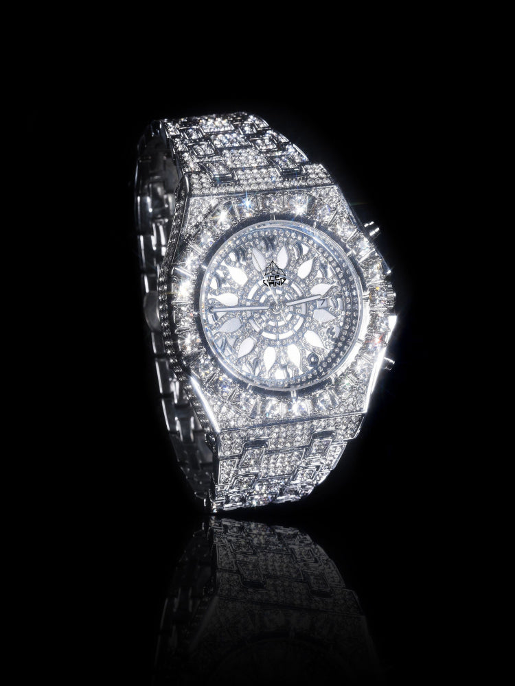 White Kaleidoscope Full Diamond Watch, New Fashionable Couple Watch (24fw)112