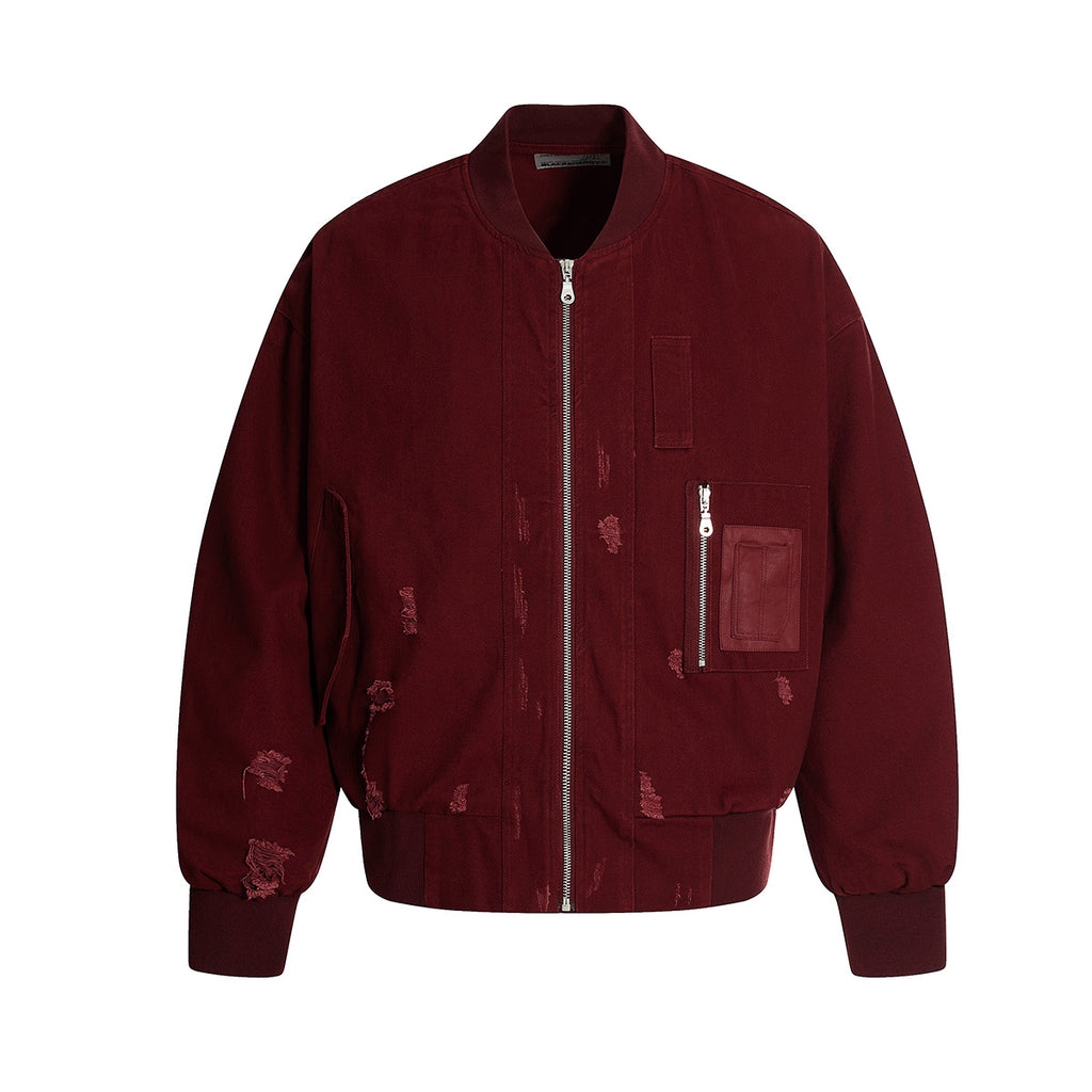 trendy brand, presents its 2025 Fall New American Retro Distressed Bomber Jacket/Baseball Jacket for Men and Women. 151