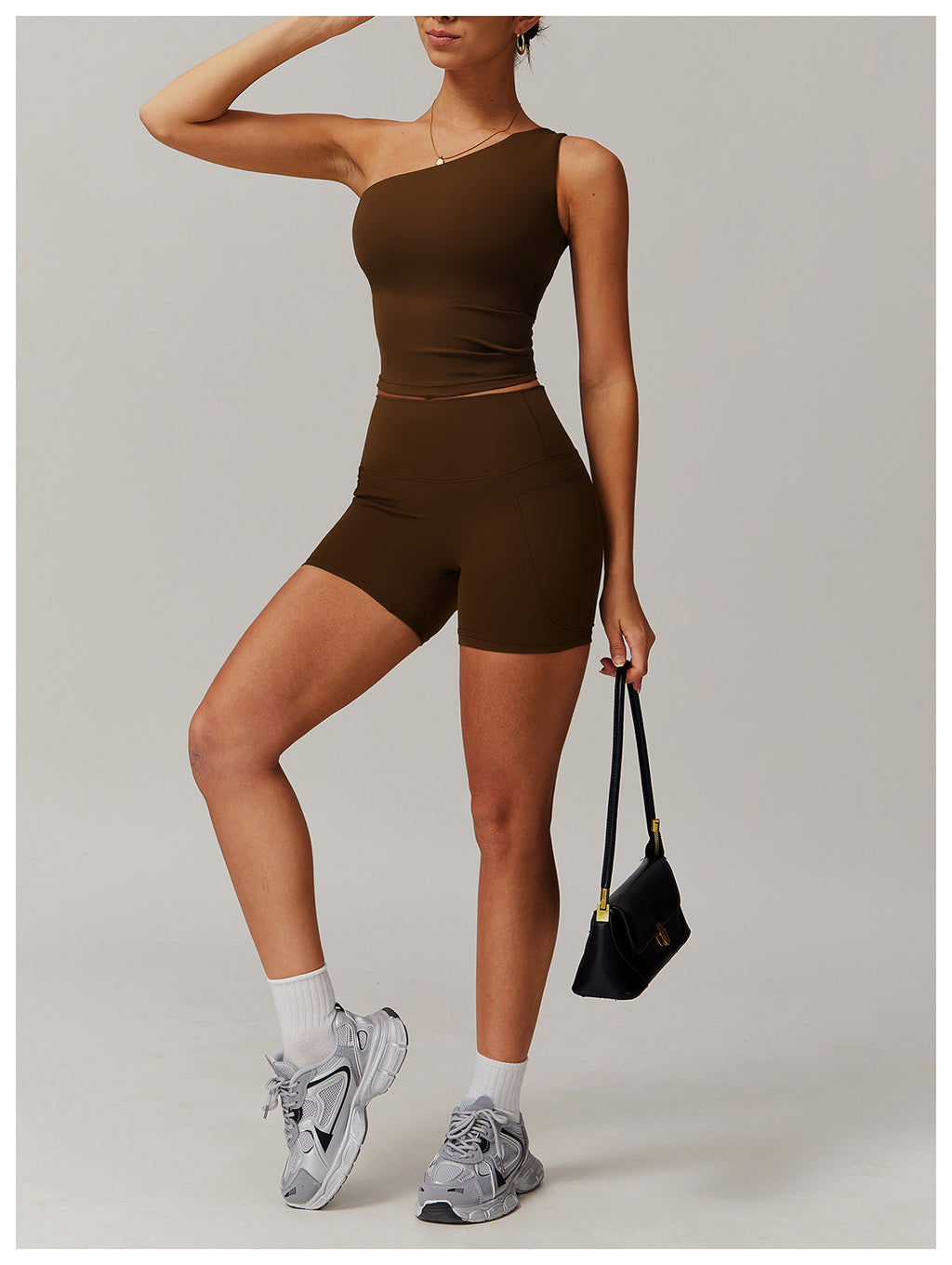 Cross-border cloud-feel quick-drying waist-slimming and comfortable yoga set, casual wear, running and fitness sports set 182