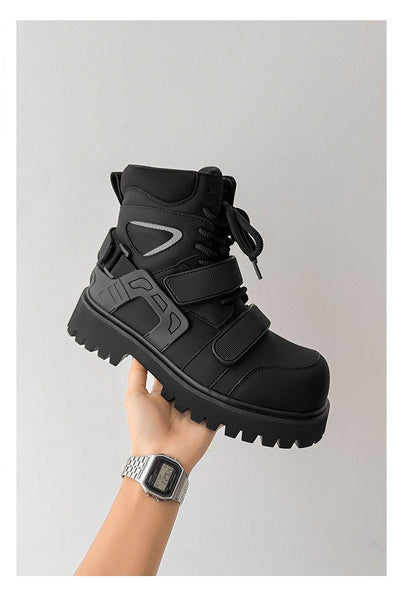 Velcro Martin Deconstructed Motorcycle Boots