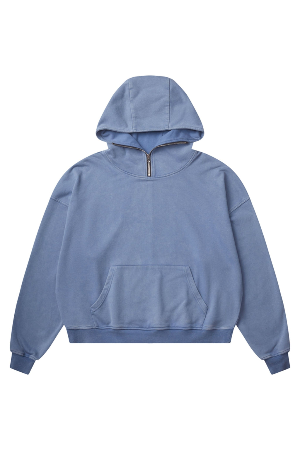 CWHAT High Street Zipper Ice Blue Washed Distressed FAR ARCHIVE Style Hoodie/Men's Base Layer 144