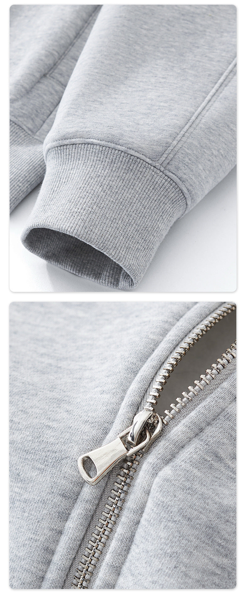 RS Men's Clothing | Cross-border Old Money Style Baseball Jacket Clean Fit Fleece 350G American Zipper Jacket for Men 141