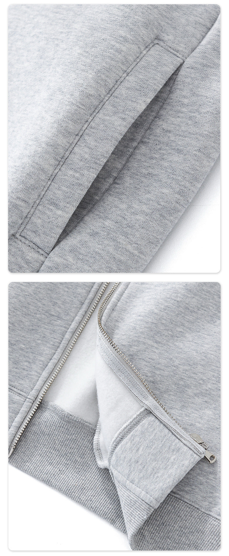 RS Men's Clothing | Cross-border Old Money Style Baseball Jacket Clean Fit Fleece 350G American Zipper Jacket for Men 141