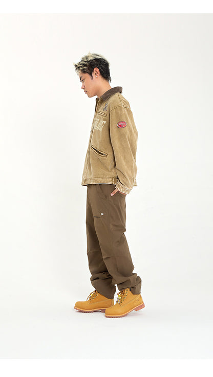 Brushed Yellow Cowhide Outdoor Boots