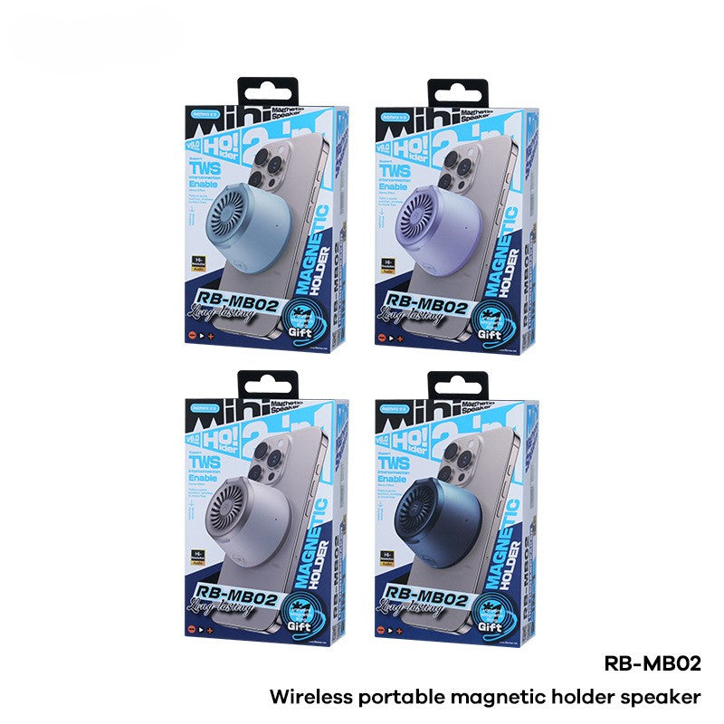 Remax Mini Magnetic Stand for Portable Bluetooth Speakers and Phone Holders with TWS Connectivity