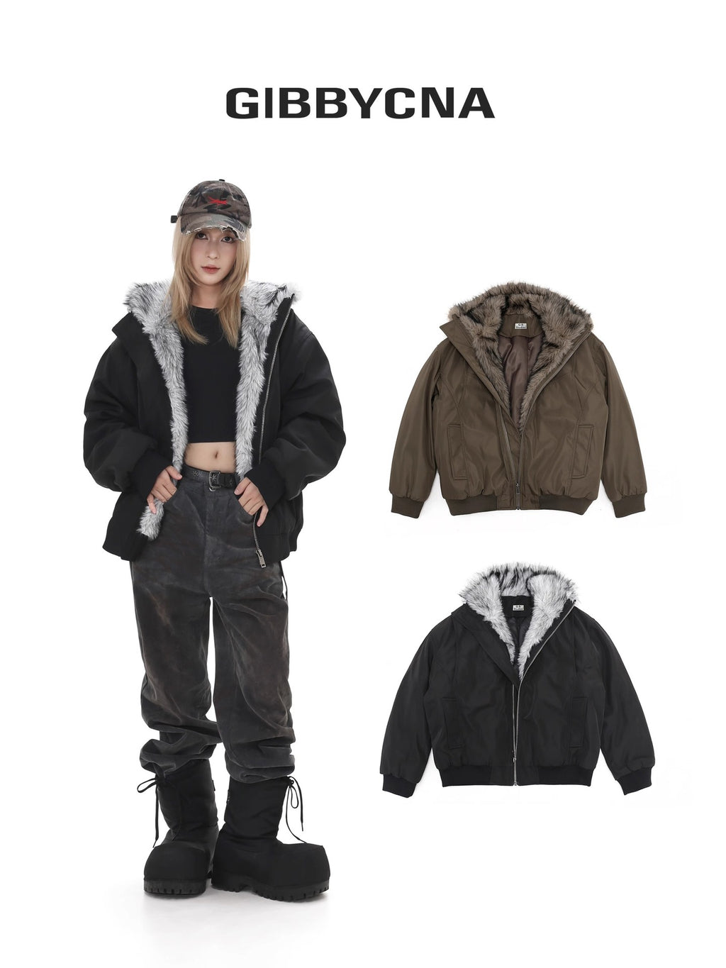 American Style Vintage High Street Mountain Carved Wool Collar Cotton-padded Jacket for Men and Women Couple's Aviator Jacket fleece-lined Warm Cotton-padded Clothes Fashion 162