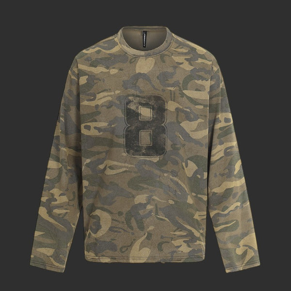 Camo Varsity 8 Long Sleeve
