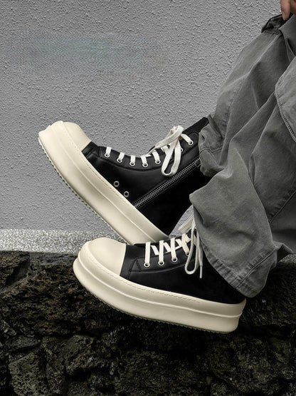 Relaxed  High-Top Zipper Shoe