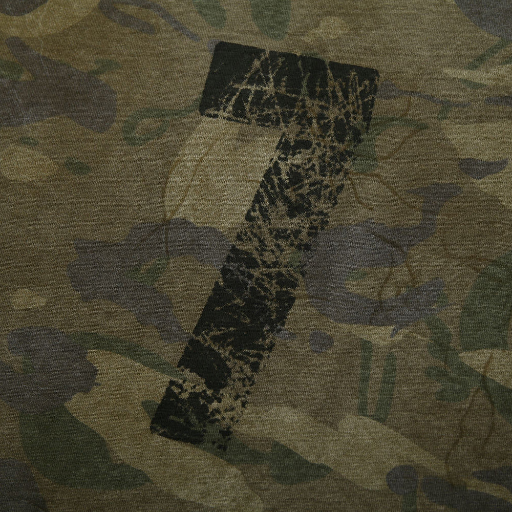 Street punk camouflage long-sleeved T-shirt for men, casual loose fit, spring and autumn, distressed wash, raglan patchwork top, trendy 178