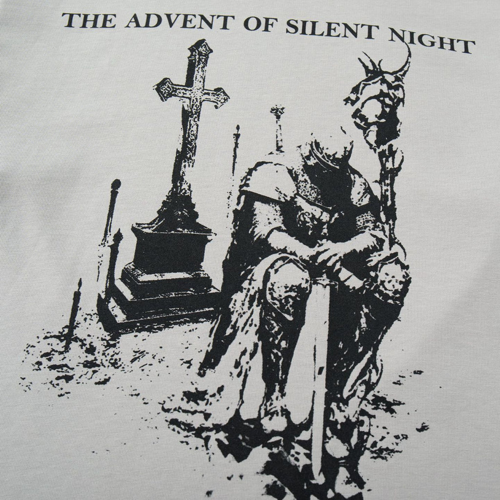 Men's 2025 Autumn American Street Hip Hoodie Faux Two-Piece Dark Print T-Shirt Long Sleeve 165