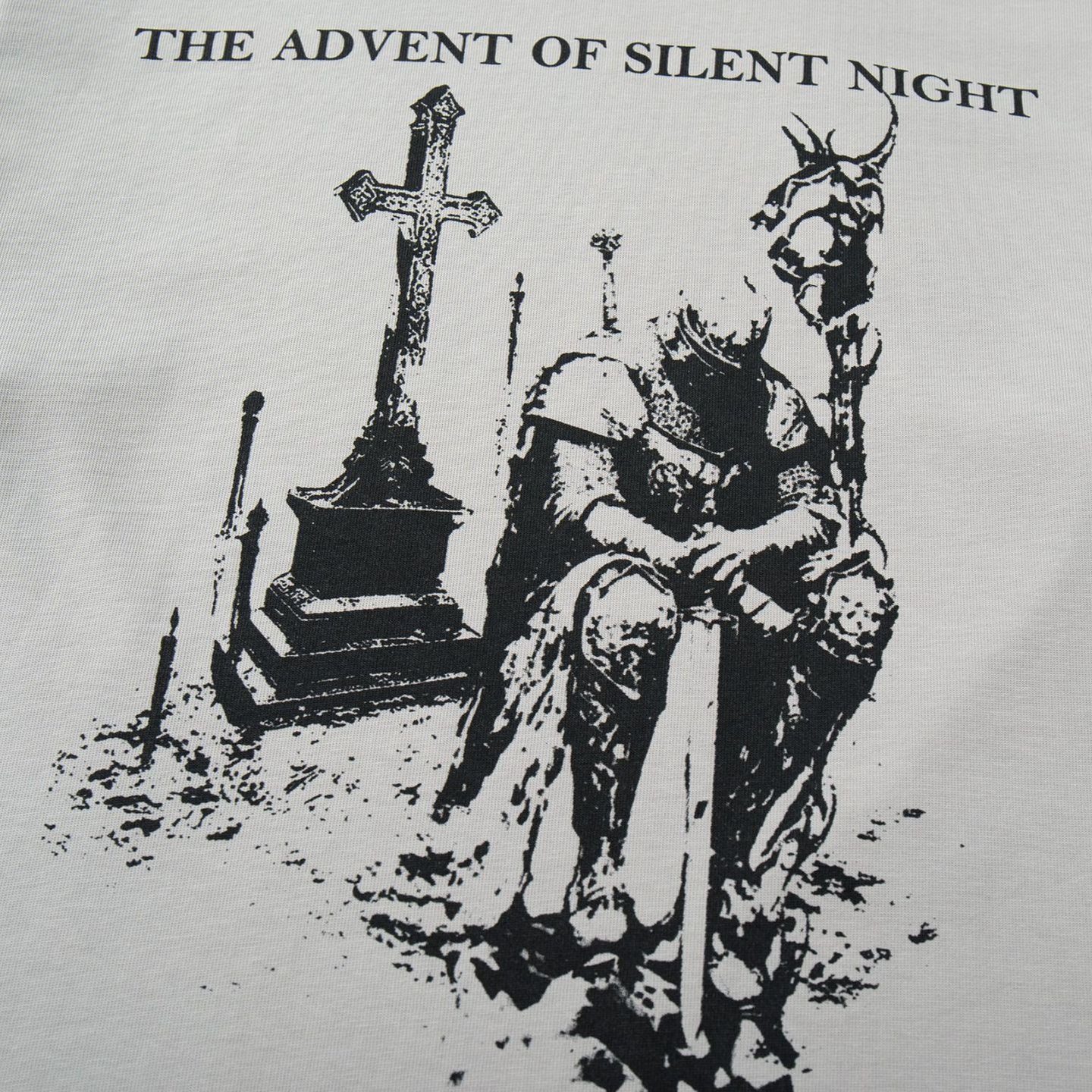 Men's 2025 Autumn American Street Hip Hoodie Faux Two-Piece Dark Print T-Shirt Long Sleeve 165