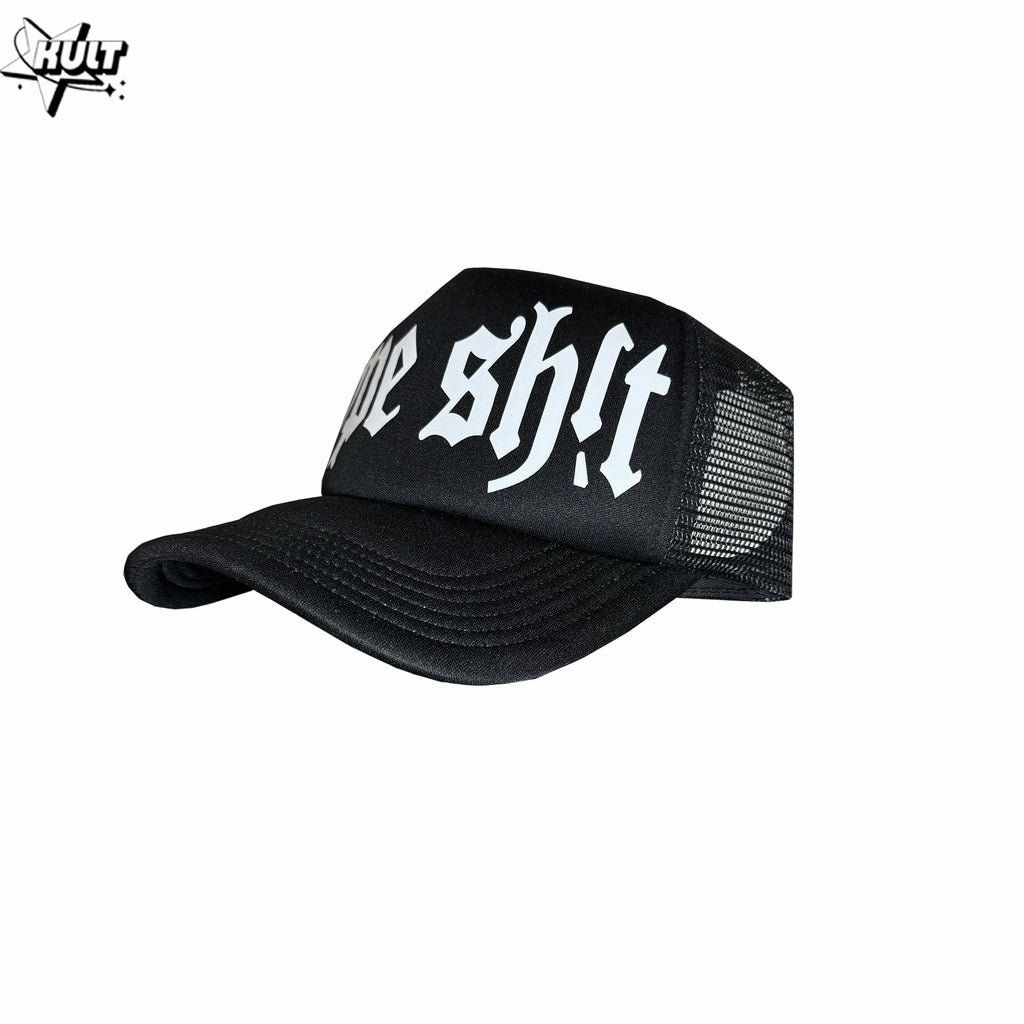 kult Original American Street Style Black Letter Curved Brim Hat for Men and Women, Street Dance Hip Hop Cap