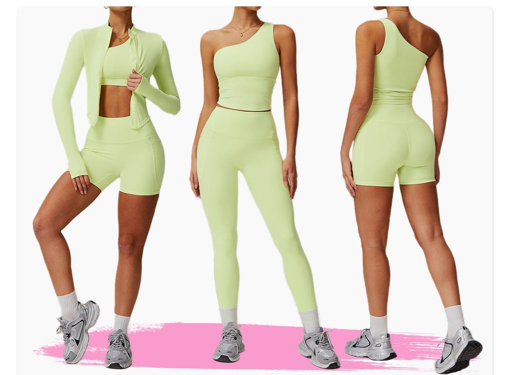 Cross-border cloud-feel quick-drying waist-slimming and comfortable yoga set, casual wear, running and fitness sports set 182