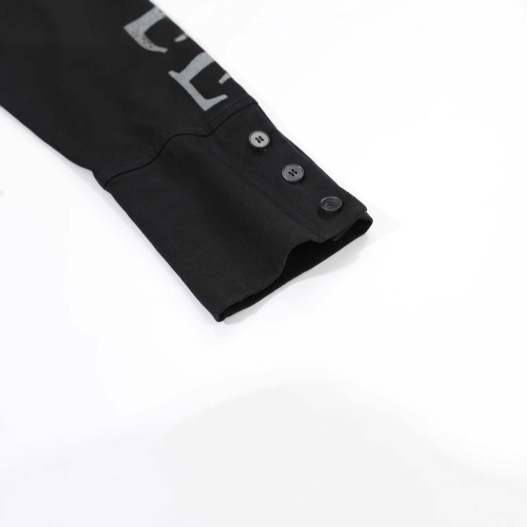 Eon Modish 2025 Spring New Arrival: American Retro Street Style Loose-fitting Distressed Long-Sleeve T-Shirt (Real Shot) 137