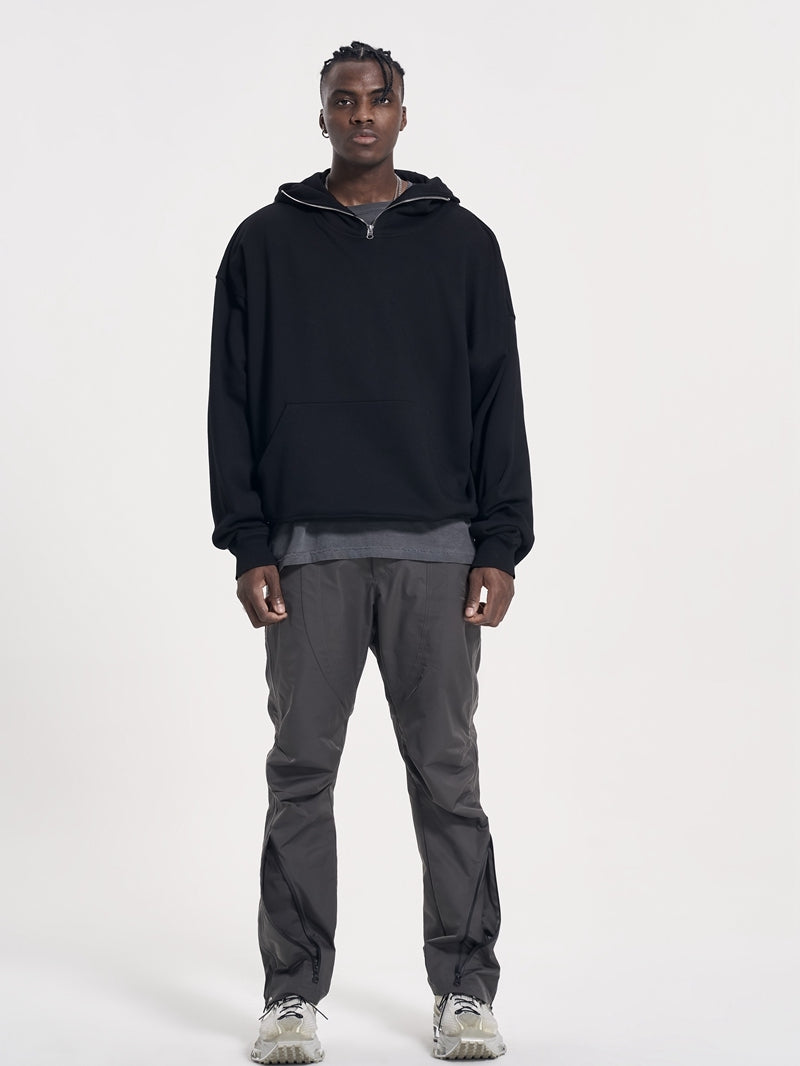 CWHAT High Street Zipper Ice Blue Washed Distressed FAR ARCHIVE Style Hoodie/Men's Base Layer 144