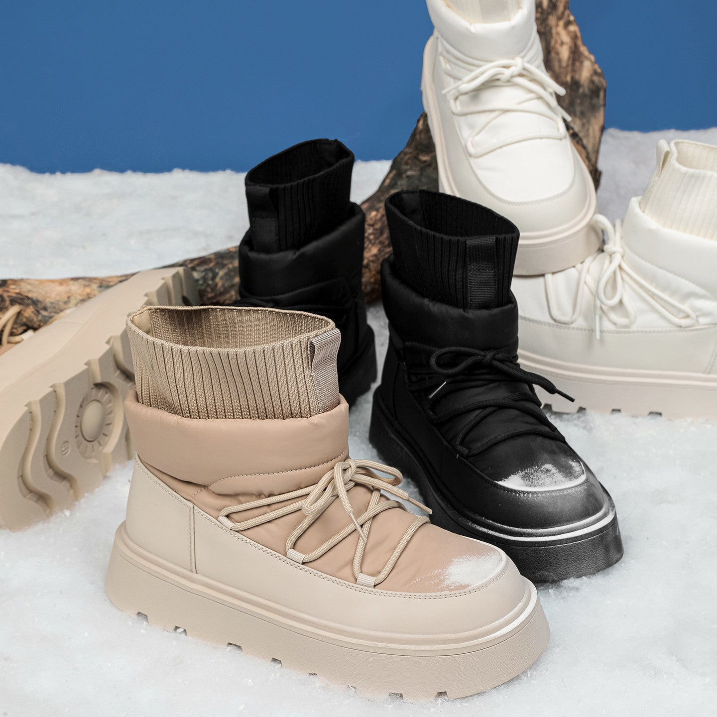 Waterproof Non-Slip Fleece Lined Snow Boots